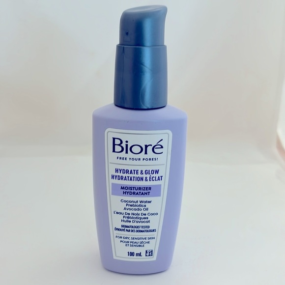 Hydrate and Glow Bioré Biore moisturizer dry sensitive skin coconut - Picture 1 of 3